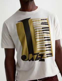 Bryce Crew P Jazz Key M Ivory Dust Classic Graphic Tee MENS TOPS Photo 3