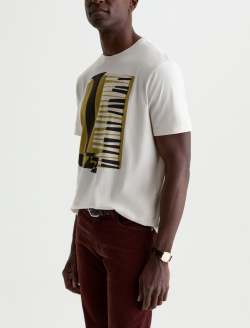 Bryce Crew P Jazz Key M Ivory Dust Classic Graphic Tee MENS TOPS Photo 7