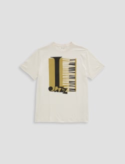 Bryce Crew P Jazz Key M Ivory Dust Classic Graphic Tee MENS TOPS Photo 1