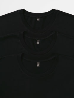 Bryce Crew 3-Pack Essential True Black Classic Crew Neck MENS TOPS Photo 3