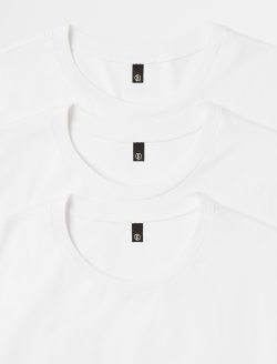 Bryce Crew 3-Pack Essential True White Classic Crew Neck MENS TOPS Photo 3