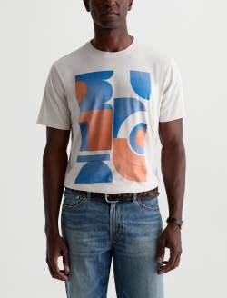 Bryce Crew Modern Jazz Collage Ivory Dust Classic Graphic Tee MENS TOPS Photo 2