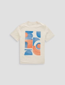Bryce Crew Modern Jazz Collage Ivory Dust Classic Graphic Tee MENS TOPS Photo 1