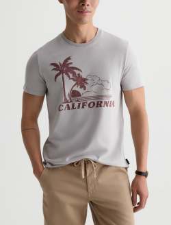 Bryce Crew Sand And Sun Silver Grey Classic Tee MENS TOPS Photo 2