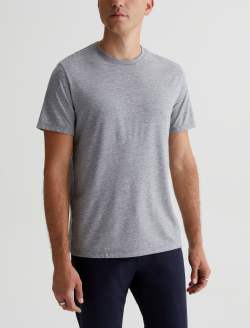 Bryce Crew Heather Grey Classic Crew Neck MENS TOPS Photo 2