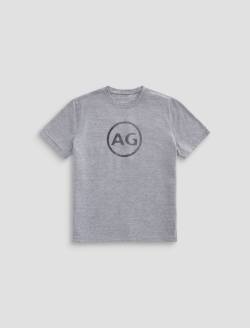 Bryce Crew AG Distress Logo Heather Grey Classic Graphic Tee MENS TOPS Photo 1