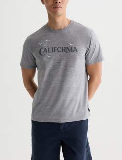 Bryce Crew Pacific Haze Heather Grey Classic Tee MENS TOPS Photo 2