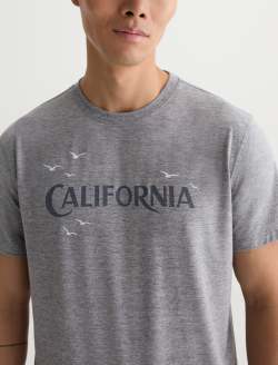 Bryce Crew Pacific Haze Heather Grey Classic Tee MENS TOPS Photo 3
