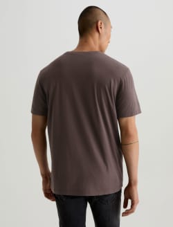Bryce Crew Brown Slate Classic Crew Neck MENS TOPS Photo 8