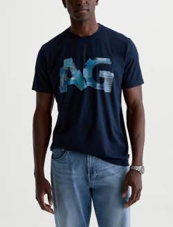 Bryce Crew Ag Boro Deep Navy Classic Graphic Tee MENS TOPS Photo 2