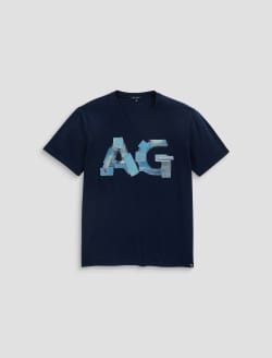 Bryce Crew Ag Boro Deep Navy Classic Graphic Tee MENS TOPS Photo 1