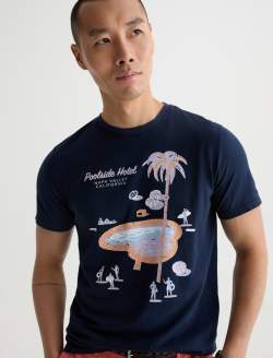Bryce Crew Poolside Hotel Deep Navy Classic Tee MENS TOPS Photo 3