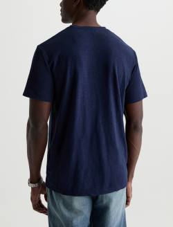 Bryce Crew Deep Navy Classic Linen Tee MENS TOPS Photo 8