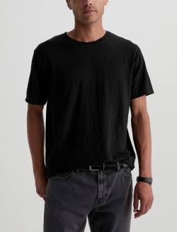 Bryce Crew True Black Classic Linen Tee MENS TOPS Photo 2