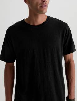 Bryce Crew True Black Classic Linen Tee MENS TOPS Photo 3