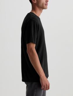 Bryce Crew True Black Classic Linen Tee MENS TOPS Photo 4