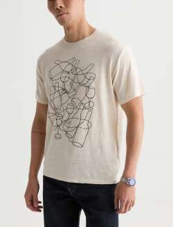 Bryce Crew P Wine Line Champagne Classic Linen Tee MENS TOPS Photo 7