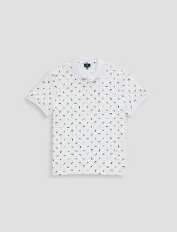 Seaside Polo Seaside Print Bright White Green Label Collection MENS TOPS Photo 1