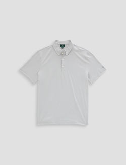 Hassted Polo Bright White Melange Green Label Collection MENS TOPS Photo 1