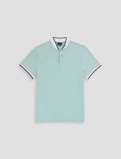 Dume Polo Brightwhite/Surf Melange Green Label Collection MENS TOPS Photo 1