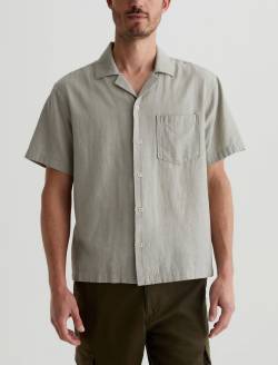Foster Shirt Dried Bay Leaf Relaxed Fit Camp Shirt MENS TOPS Photo 2
