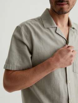 Foster Shirt Dried Bay Leaf Relaxed Fit Camp Shirt MENS TOPS Photo 3