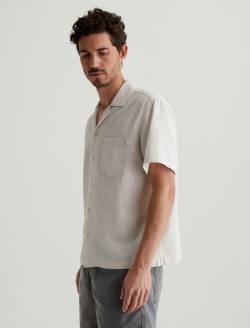 Foster Shirt Oatmeal Relaxed Fit Camp Shirt MENS TOPS Photo 7