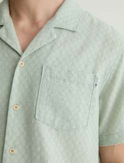 Foster Shirt Lime Zest Relaxed Fit Camp Shirt MENS TOPS Photo 6