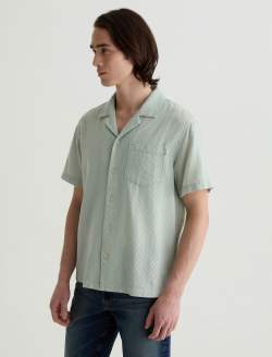 Foster Shirt Lime Zest Relaxed Fit Camp Shirt MENS TOPS Photo 7