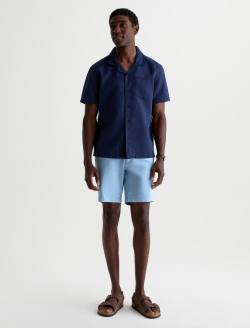 Foster Shirt Deep Navy Relaxed Linen Camp Shirt MENS TOPS Photo 5