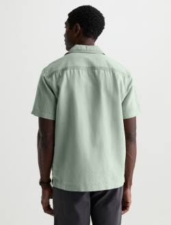 Foster Shirt Faded Moss Relaxed Linen Camp Shirt MENS TOPS Photo 8