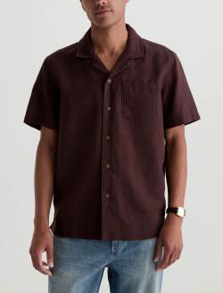 Foster Shirt Oak Barrel Relaxed Linen Camp Shirt MENS TOPS Photo 2