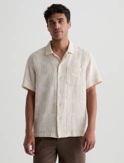 Foster Shirt Natural Multi Relaxed Fit Camp Shirt MENS TOPS Photo 2