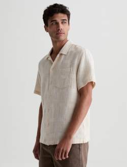 Foster Shirt Natural Multi Relaxed Fit Camp Shirt MENS TOPS Photo 7