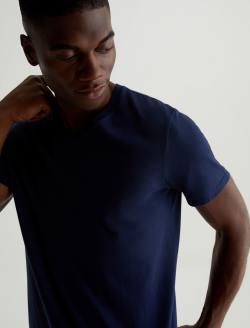 Bryce Vee Deep Navy Classic Vee Neck MENS TOPS Photo 2