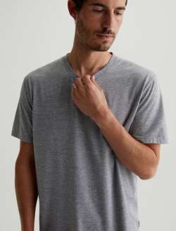 Bryce Vee Heather Grey Classic Vee Neck MENS TOPS Photo 2