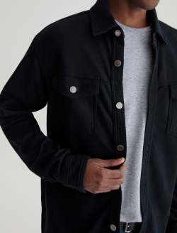 Elias Shirt Jacket True Black Oversized Shirt Jacket MENS TOPS Photo 2