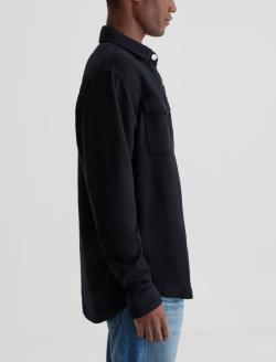 Elias Shirt Jacket True Black Oversized Shirt Jacket MENS TOPS Photo 3