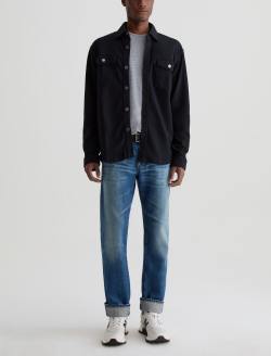 Elias Shirt Jacket True Black Oversized Shirt Jacket MENS TOPS Photo 4