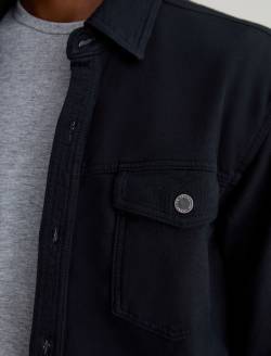 Elias Shirt Jacket True Black Oversized Shirt Jacket MENS TOPS Photo 5