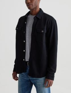 Elias Shirt Jacket True Black Oversized Shirt Jacket MENS TOPS Photo 6