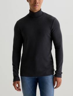 Canon Turtleneck Heather Charcoal Classic Fit Long Sleeve Rib MENS TOPS Photo 2