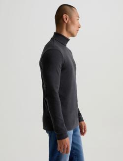 Canon Long Sleeve Turtleneck Heather Charcoal Classic Fit Long Sleeve Rib Turtleneck MENS TOPS Photo 4