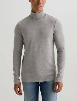 Canon Turtleneck Heather Grey Classic Fit Long Sleeve Rib MENS TOPS Photo 2