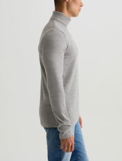 Canon Turtleneck Heather Grey Classic Fit Long Sleeve Rib MENS TOPS Photo 4