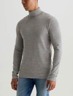 Canon Turtleneck Heather Grey Classic Fit Long Sleeve Rib MENS TOPS Photo 7