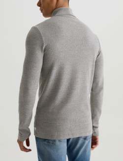 Canon Turtleneck Heather Grey Classic Fit Long Sleeve Rib MENS TOPS Photo 8