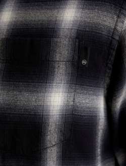 Aiden Shirt Brushed Check Plaid Grey Multi Classic Long Sleeve Button-Up Shirt MENS TOPS Photo 5
