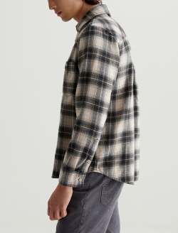 Aiden Shirt Cozy Plaid Vintage Green Multi Classic Long Sleeve Button-Up Shirt MENS TOPS Photo 3