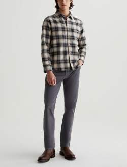 Aiden Shirt Cozy Plaid Vintage Green Multi Classic Long Sleeve Button-Up Shirt MENS TOPS Photo 4